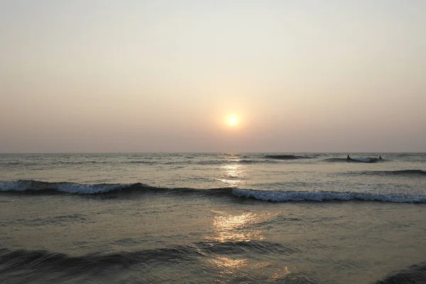 Solnedgången För Horisonten Indiska Oceanen — Stockfoto