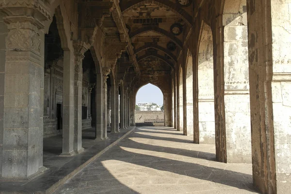 Los Elementos Arquitectónicos Decoración Tumba Mezquita Ibrahim Rauza Bidzhapur India — Foto de Stock