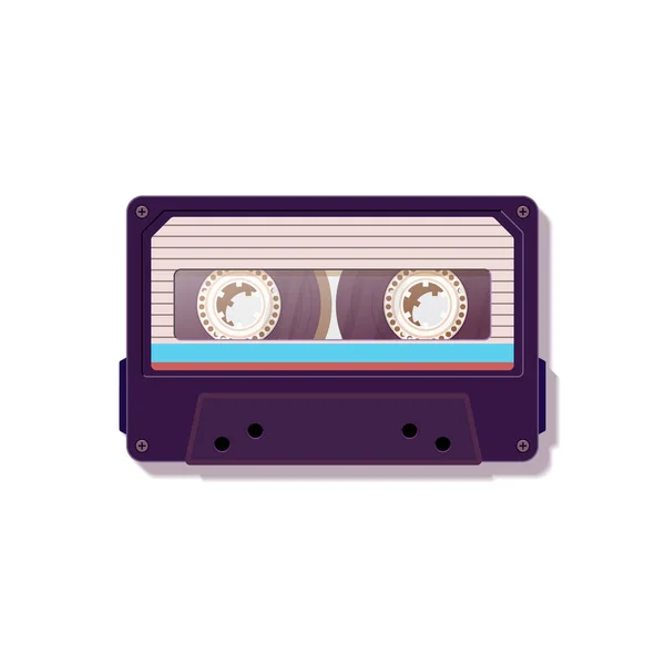 Cassette Audio Vintage Nostalgie Des Années Illustration Vectorielle — Image vectorielle