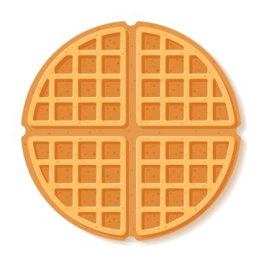 Yuvarlak waffle. Vektör çizim.