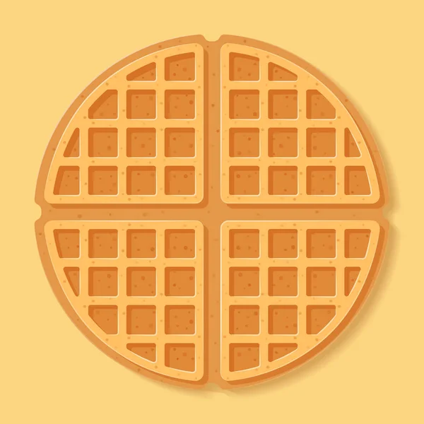 Yuvarlak waffle. Vektör çizim.