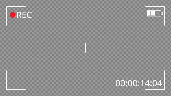 Interface Gravação Vídeo Tela Câmera Vídeo Ilustração Vetorial — Vetor de Stock