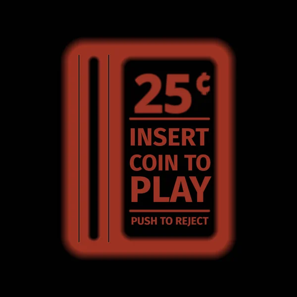 Arcade Machine INSERT Coin yuvası. Vektör çizim.