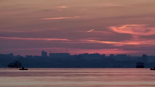Salida Del Sol Verano Rusia Samara Volga — Vídeo de stock