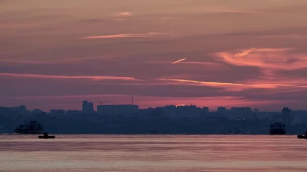 Summer Sunrise Russia Samara Volga — Stock Video