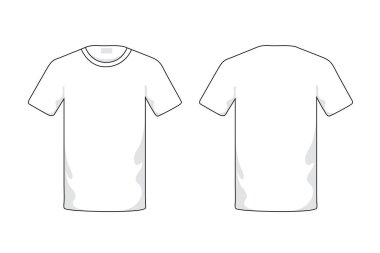 Boş beyaz t-shirt şablon.