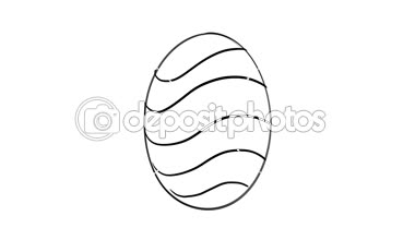 Paskalya yumurtaları animasyon doodle.