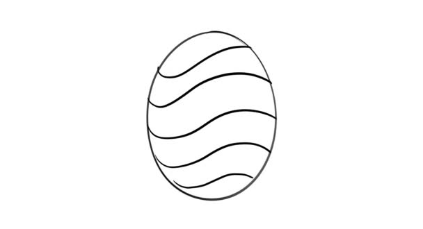 Πασχαλινά Αυγά Doodle Κινούμενα Σχέδια — Αρχείο Βίντεο