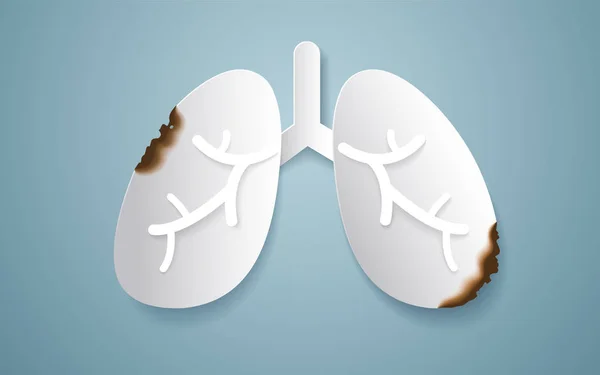 Tüdőrák Papír Stílus Hagyják Abba Dohányzást — Stock Fotó