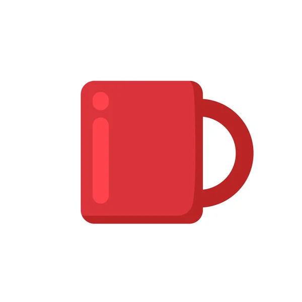Eine Rote Tasse Eine Rote Tasse Kaffee Erholsame Zeit — Stockfoto