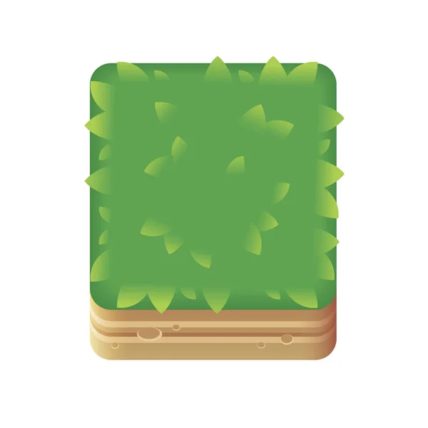 Block of grass for game development on phone or computer.