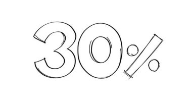 Yüzde 30 elle çizilmiş karalama çizgisi animasyonlu.