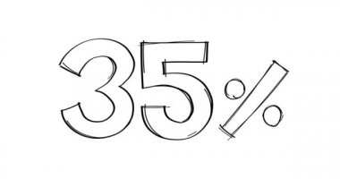 Yüzde 35 elle çizilmiş karalama çizgisi animasyonlu.