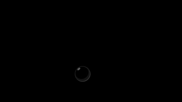 Moving Bubbles Animations Black Background — Stock Video