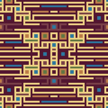 Vektör seamless modeli kabile etnik süsleme, geometrik arka plan