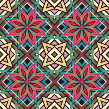 Vektör seamless modeli. Kabile geometrik vektör desen.