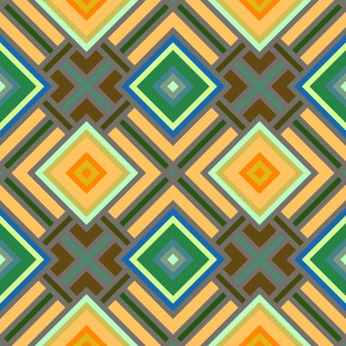 Vektör dikişsiz desen. Geometrik gökkuşağı dikişsiz illüstrasyon