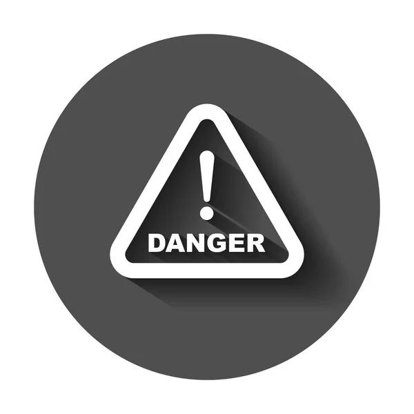 Danger Sign Vector Icon Attention Caution Illustration Business Concept Simple — Stock Vector