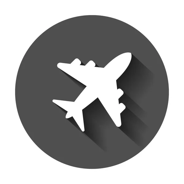 Знак Вектора Самолета Аэропорт Самолет Иллюстрация Концепция Бизнеса Простая Плоская — стоковый вектор