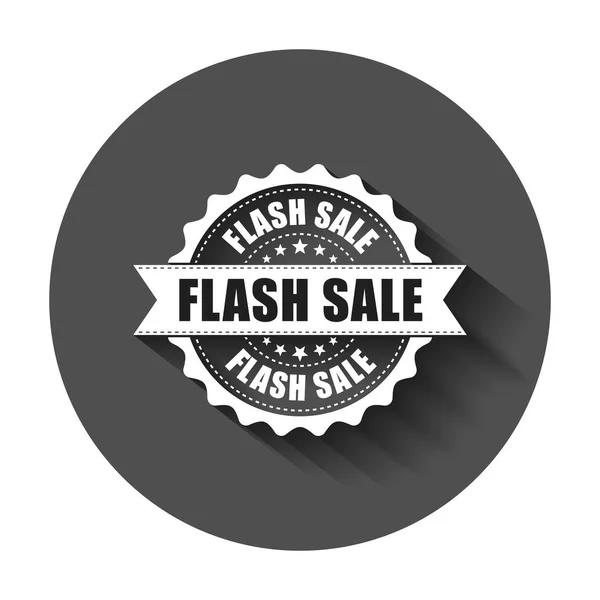 Flash Sale Grunge Gummistempel Vektorillustration Mit Langem Schatten Geschäftskonzept Verkauf — Stockvektor