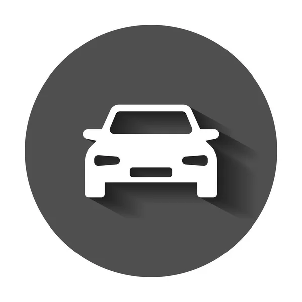 Auto Vektorové Ikony Plochý Automobilový Vozidlo Ilustrace Dlouhý Stín Koncepce — Stockový vektor