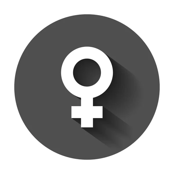Kobieta Sex Symbol Wektor Ikona Płaski Kobiety Płci Ilustracja Długim — Wektor stockowy