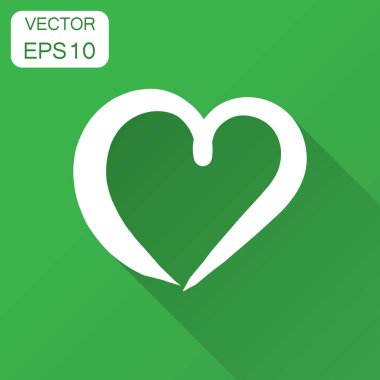 El çizilen kalpler vektör simgesi. Aşk kroki doodle kalp illüstrasyon uzun gölge ile. Handdrawn Sevgililer kavramı.