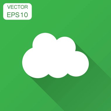 Kağıt bulutlar uzun gölge ile. Artoon kağıt bulut resimde arka plan.