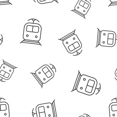 Ulaşım simgesi Dikişsiz desen arka plan tren. İş kavramı vektör çizim. Tren sembolü desen.