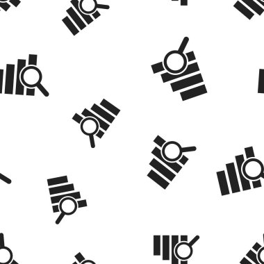 Finansal tahmin simgesi Dikişsiz desen arka plan. İş kavramı vektör çizim. Analytics finansal tahmin sembolü desen.