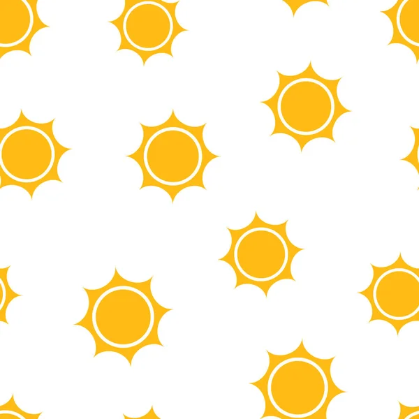 Sun Icon Seamless Pattern Background Business Concept Vector Illustration Summer — Stock Vector