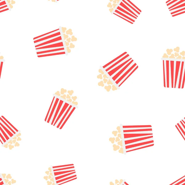 Popcorn Pictogram Naadloze Patroon Achtergrond Bedrijfsconcept Vector Illustratie Popcorn Symbool — Stockvector