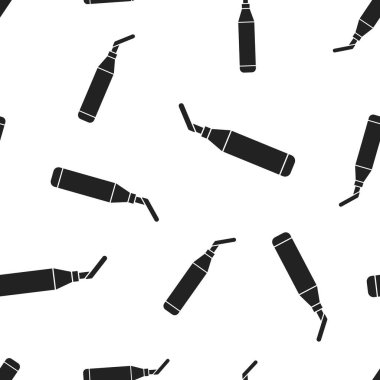 Fosforlu kalem marker kalem simgesi Dikişsiz desen arka plan. İş kavramı vektör çizim. Sembol desen vurgulamak.