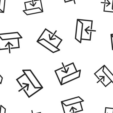 Giriş kapı simgesi Dikişsiz desen arka plan. İş kavramı vektör çizim. Çıkış kapı kapı giriş sembolü desen.