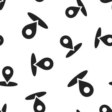 İşaretçi simgesi Dikişsiz desen arka plan harita. İş kavramı vektör çizim. GPS navigasyon işareti işaretçi hedef sembol desen.