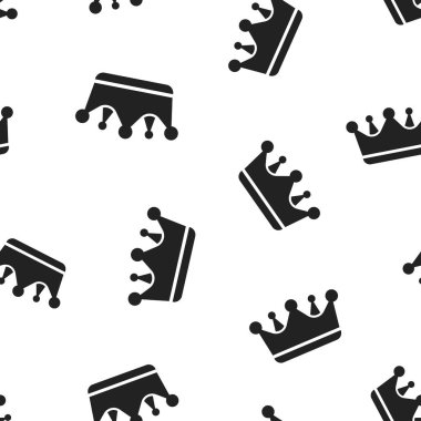 Taç diadem simgesi Dikişsiz desen arka plan. İş kavramı vektör çizim. Lisanslı taç sembolü desen.