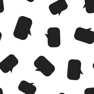 Boş boş konuşma balonu simgesini Dikişsiz desen arka plan. İş kavramı vektör çizim. Diyalog kutusu sembolü desen.