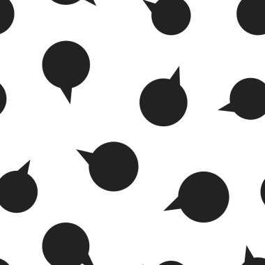 Boş boş konuşma balonu simgesini Dikişsiz desen arka plan. İş kavramı vektör çizim. Diyalog kutusu sembolü desen.