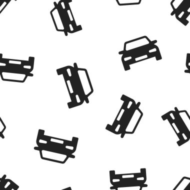 Araba simgesi Dikişsiz desen arka plan. İş kavramı vektör çizim. Otomobil araç sedan sembolü desen.