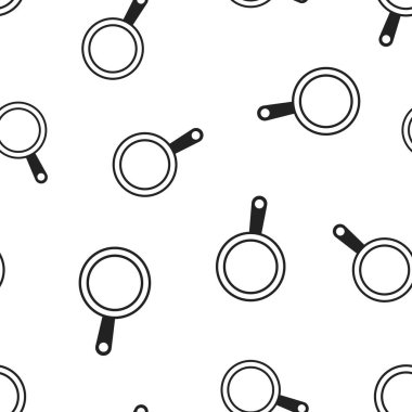 Kızartma tavası simgesi Dikişsiz desen arka plan. İş kavramı vektör çizim. Tavada mutfak sembolü desen.