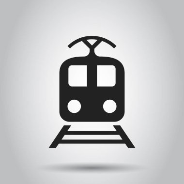 Tren ulaşım simgesi. Vektör çizim. İş kavramı tren piktogram.