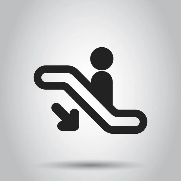 Rolltreppen Ikone Vektorillustration Geschäftskonzept Rolltreppe Piktogramm — Stockvektor