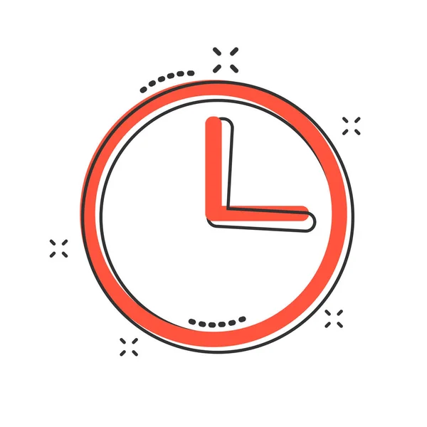 Vector Cartoon Clock Timer Icon Comic Style Watch Sign Illustration — Stock Vector