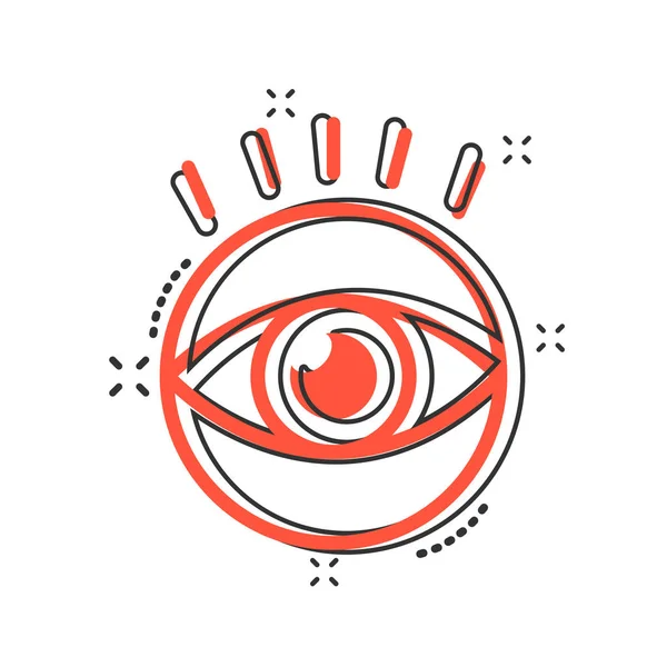Vector Cartoon Eye Icon Comic Style Eyeball Look Sign Illustration — Stock Vector