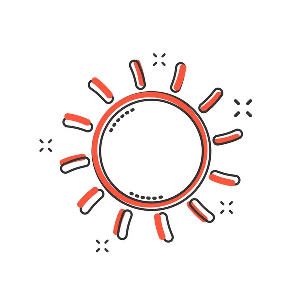 Icône Soleil Vectoriel Dessin Animé Dans Style Comique Soleil Avec — Image vectorielle
