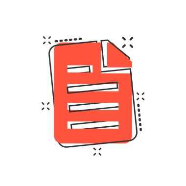 Çizgi roman tarzında vektör karikatür simgesi. Veri dosyasını arşivle. Resim çizimi resmi. Belge işi sıçrama etkisi kavramı.