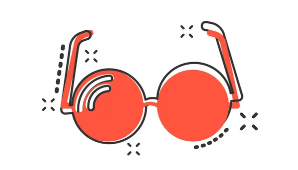 Vector Icône Lunettes Soleil Dessin Animé Dans Style Comique Pictogramme — Image vectorielle