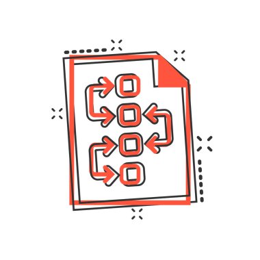 Vektör karikatür taktik planlama belgesi simgesi. Strateji konsepti resimli resim. Belge işi sıçrama etkisi kavramı.