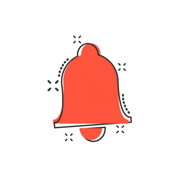 Ikona Dzwonka Wektorowego Komicznym Stylu Ilustracja Ilustracji Dzwonka Alarmowego Handbell — Wektor stockowy