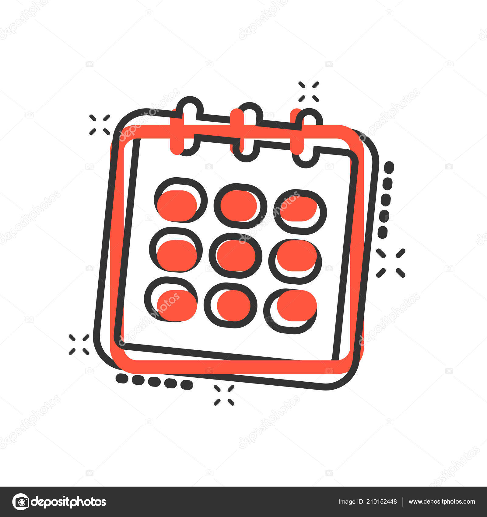 Vector Cartoon Calendar Agenda Icon Comic Style Reminder Illustration Pictogram Vector Image By C Sanek Vector Stock
